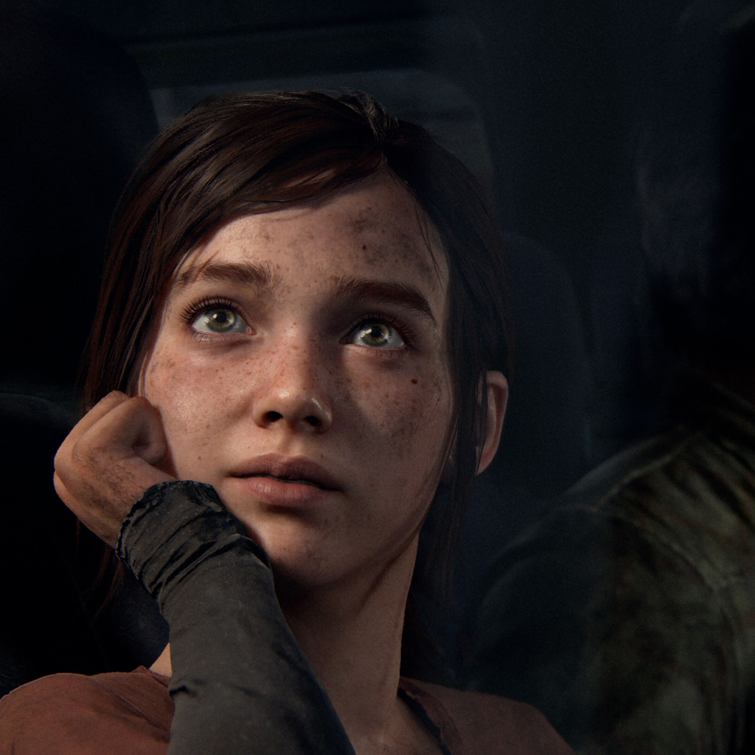 A screenshot of Ellie and Joel in The Last of Us: Part I.